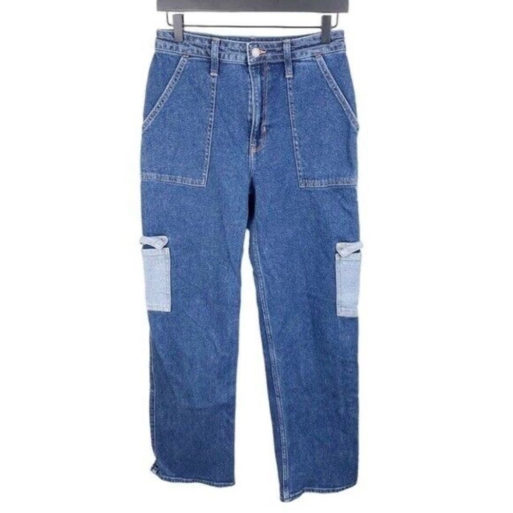 Hollister Ultra High Rise Dad Jean two toned women’s size 27